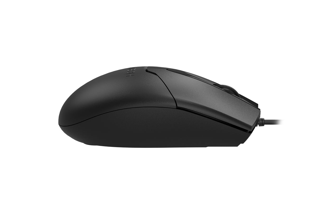 A4tech OP-550S Wired Mouse Silent Click USB Black with Teflon feet-Techshek.pk