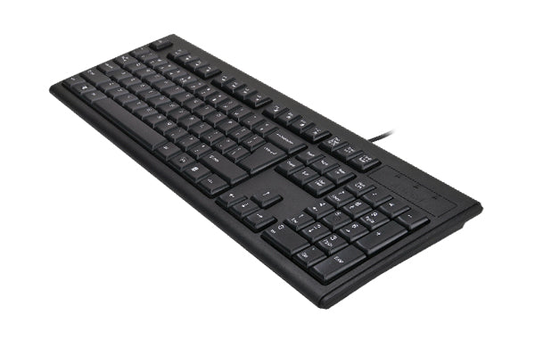 A4tech KRS-83 Comfortkey Wired Natural_A Shape Keyboard USB (Black) US Layout-Techshek.pk