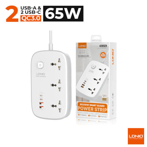 LDNIO SC3416 65W GaN Power Extension Price in Pakistan - TechShek.pk