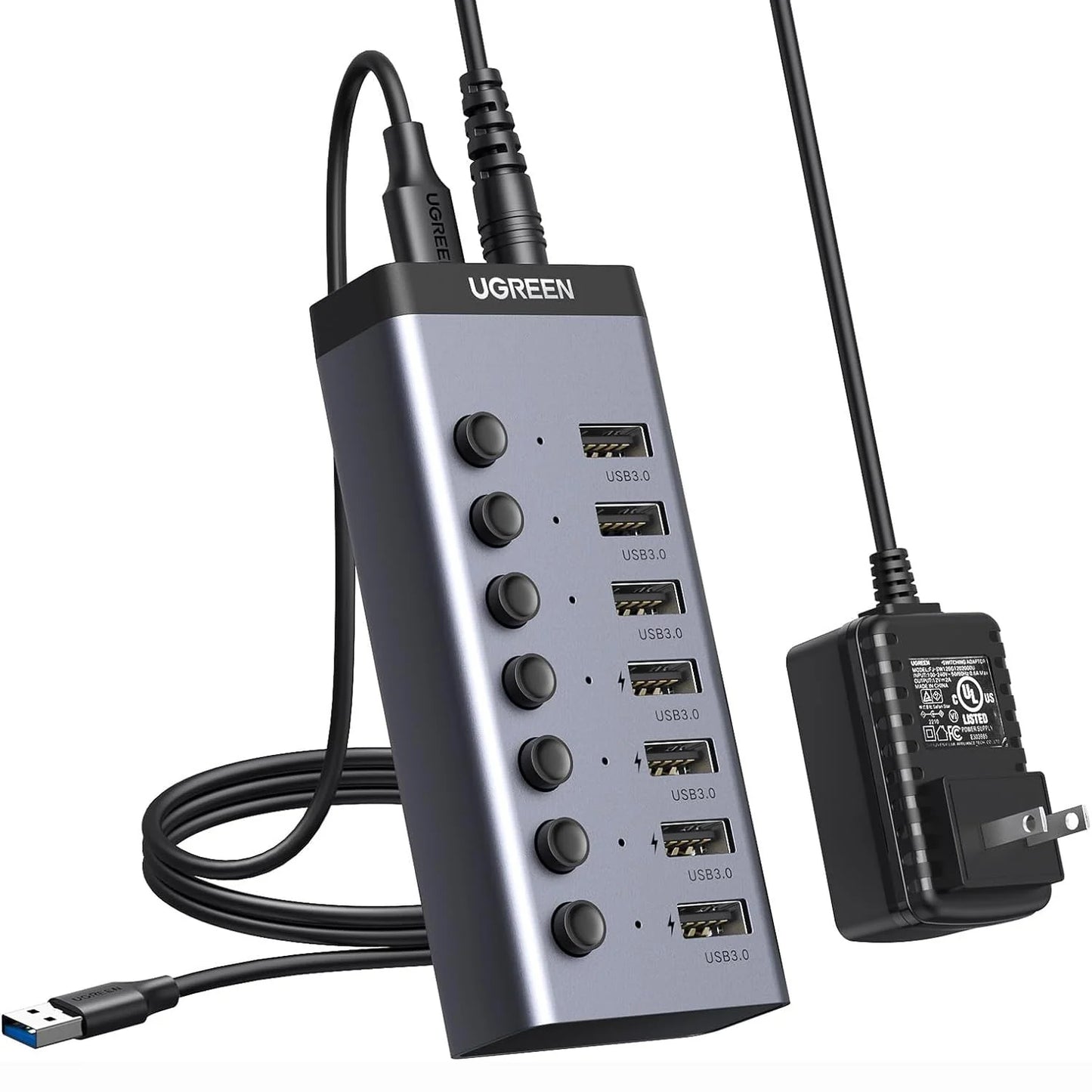 UGREEN 90307 USB-C to 7-Port USB-A 3.0 Hub