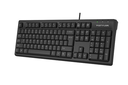 A4tech FK12 Fstyler FN Multimedia Wired Keyboard USB Black,US Layout-Techshek.pk