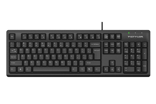 A4tech FK12 Fstyler FN Multimedia Wired Keyboard USB Black,US Layout-Techshek.pk