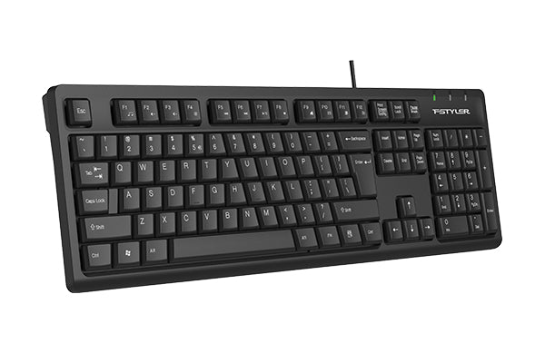 A4tech FKS12 Fstyler FN Multimedia Wired Keyboard USB Black,US Layout-Techshek.pk