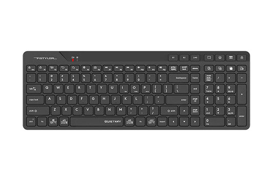A4tech FBK27C-AS Fstyler Bluetooth & 2.4G Rechargeable Keyboard,2-Zone Compact Size, USB US Layout-Techshek.pk