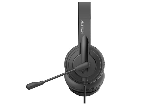 A4tech HU-10 Wired Headset USB Black-Techshek.pk