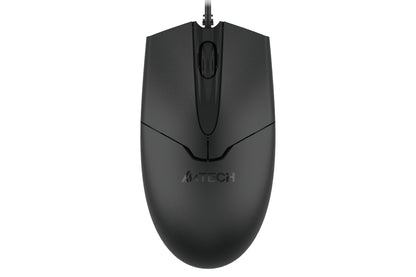 A4tech OP-550S Wired Mouse Silent Click USB Black with Teflon feet-Techshek.pk