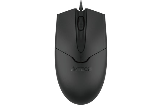 A4tech OP-550S Wired Mouse Silent Click USB Black with Teflon feet-Techshek.pk