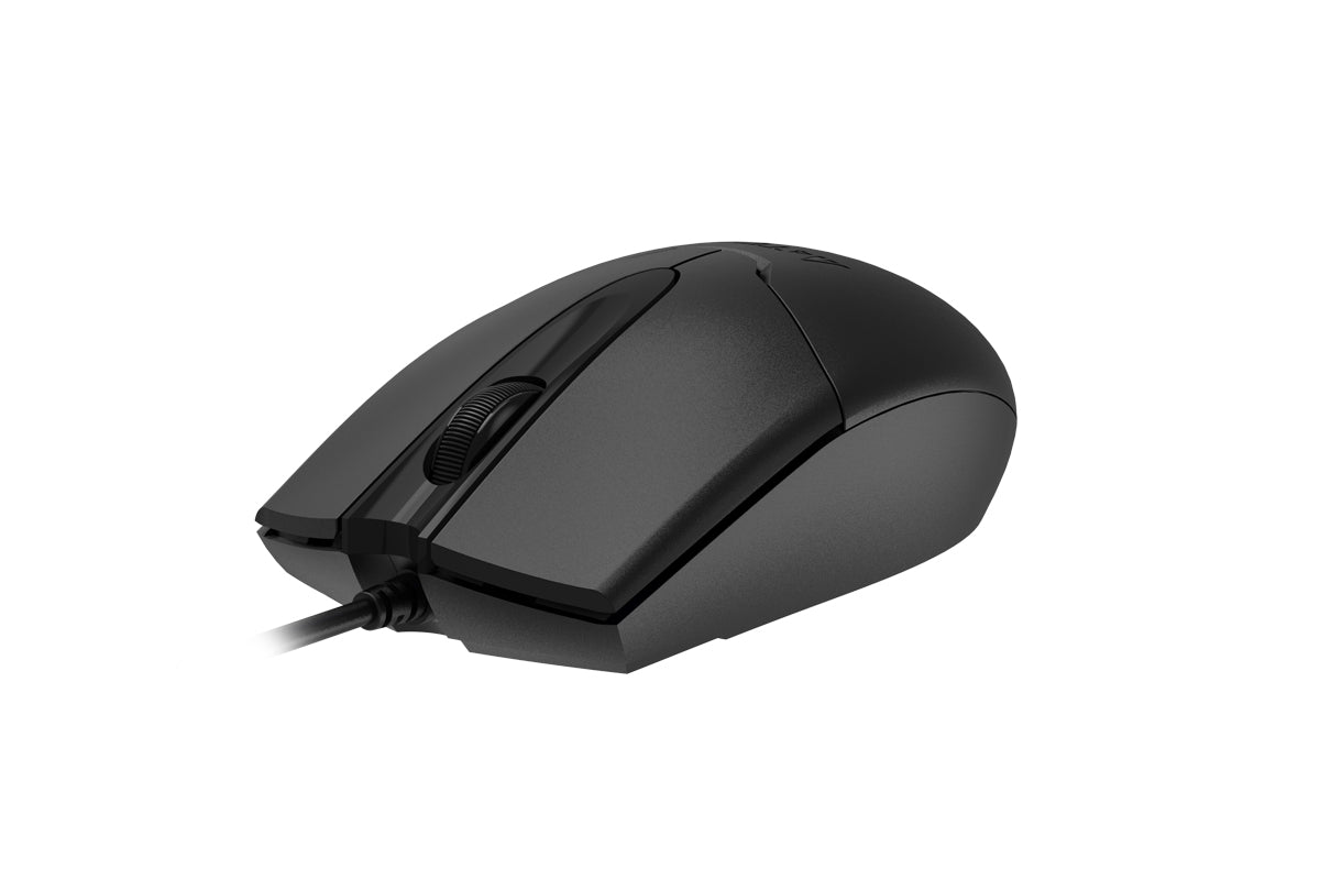 A4tech OP-550S Wired Mouse Silent Click USB Black with Teflon feet-Techshek.pk