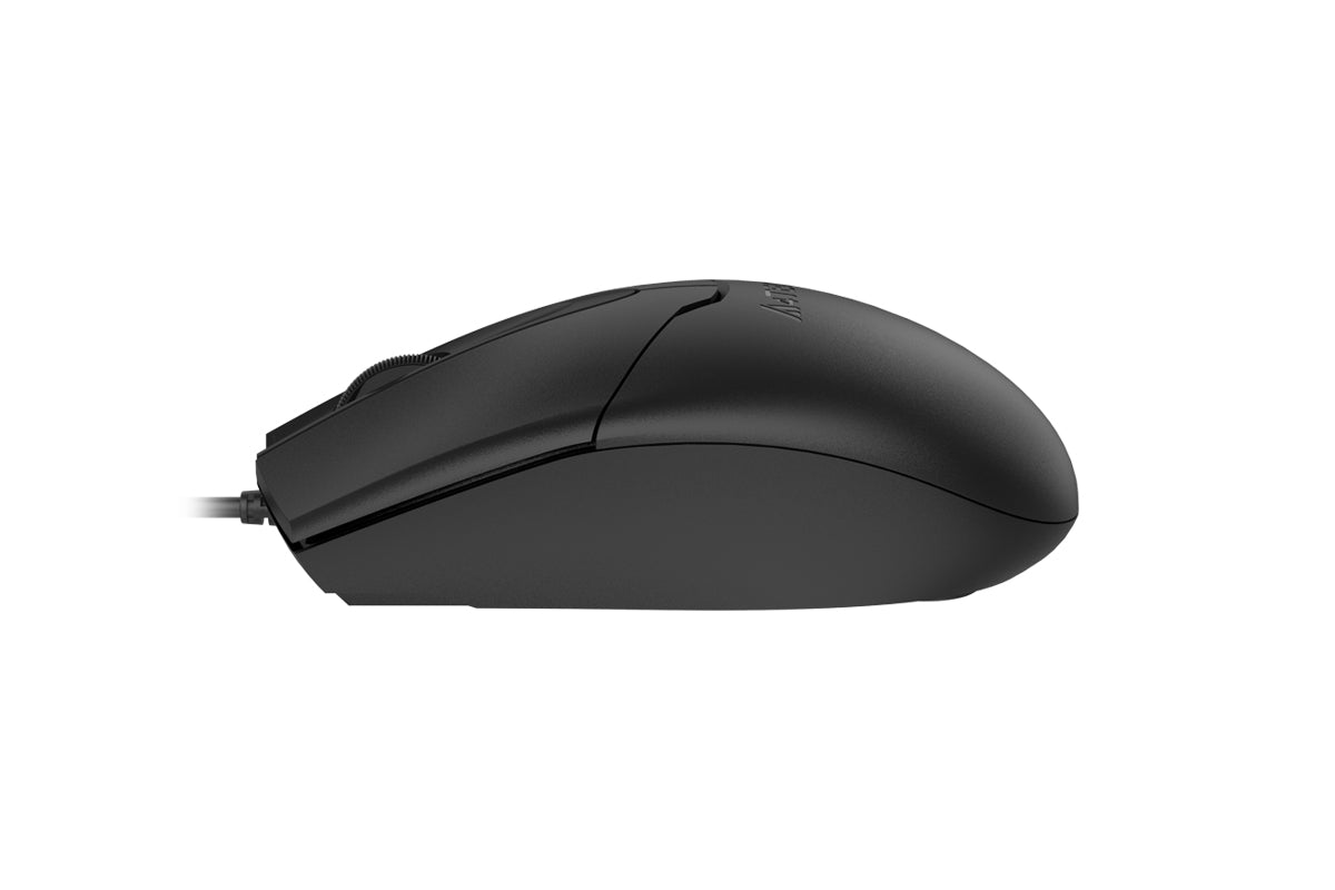 A4tech OP-550S Wired Mouse Silent Click USB Black with Teflon feet-Techshek.pk