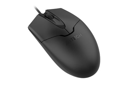 A4tech OP-550S Wired Mouse Silent Click USB Black with Teflon feet-Techshek.pk