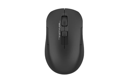 A4tech Fstyler FG16CS Air2 2.4G Wireless Silent Click Rechargeable Mouse Black+Blue Receiver+ Type-C Adapter-Techshek.pk