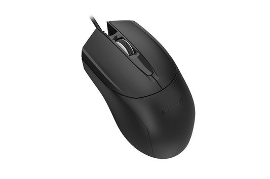 A4tech OP-750S Wired Silent Click Mouse USB Black-Techshek.pk