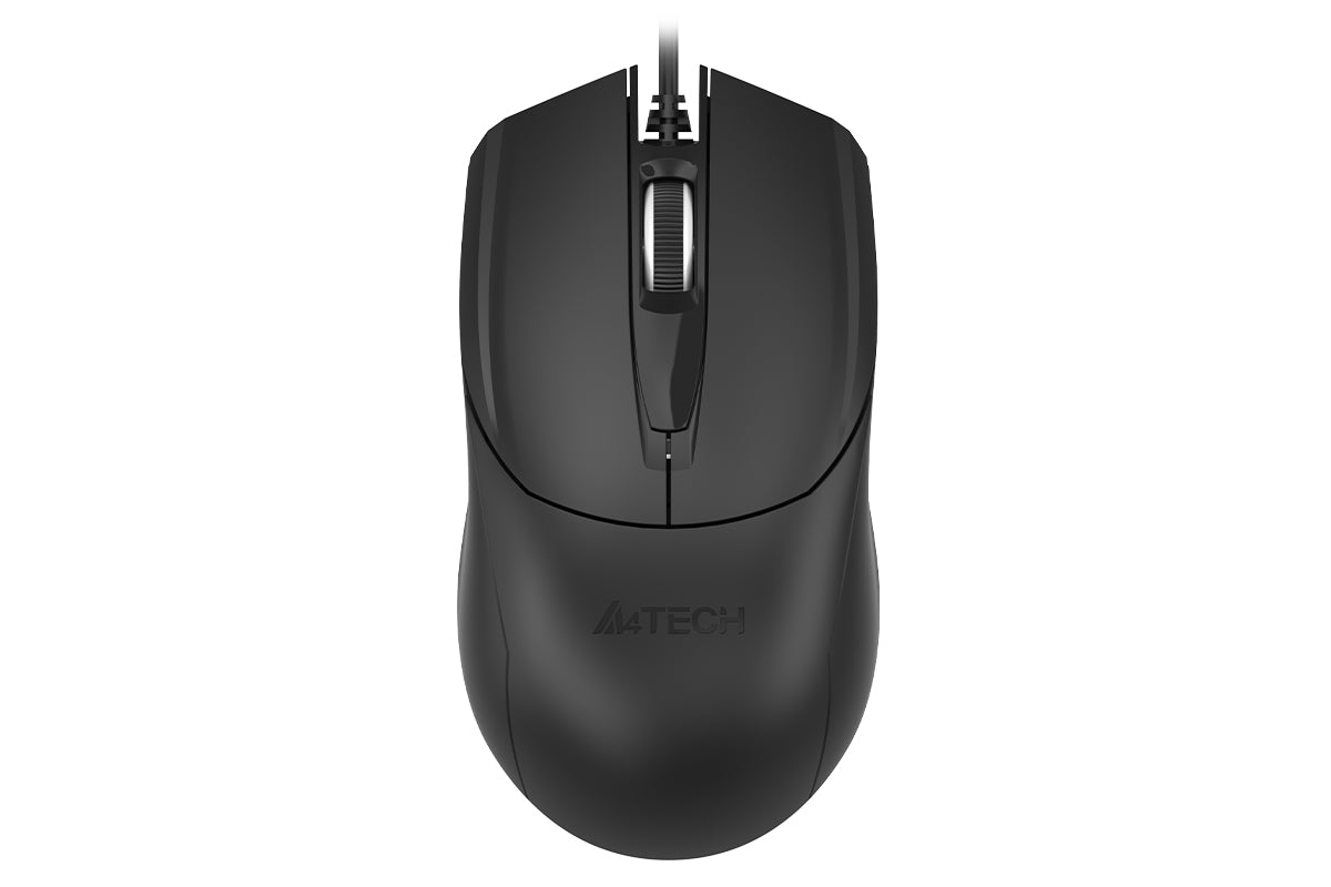 A4tech OP-750S Wired Silent Click Mouse USB Black-Techshek.pk