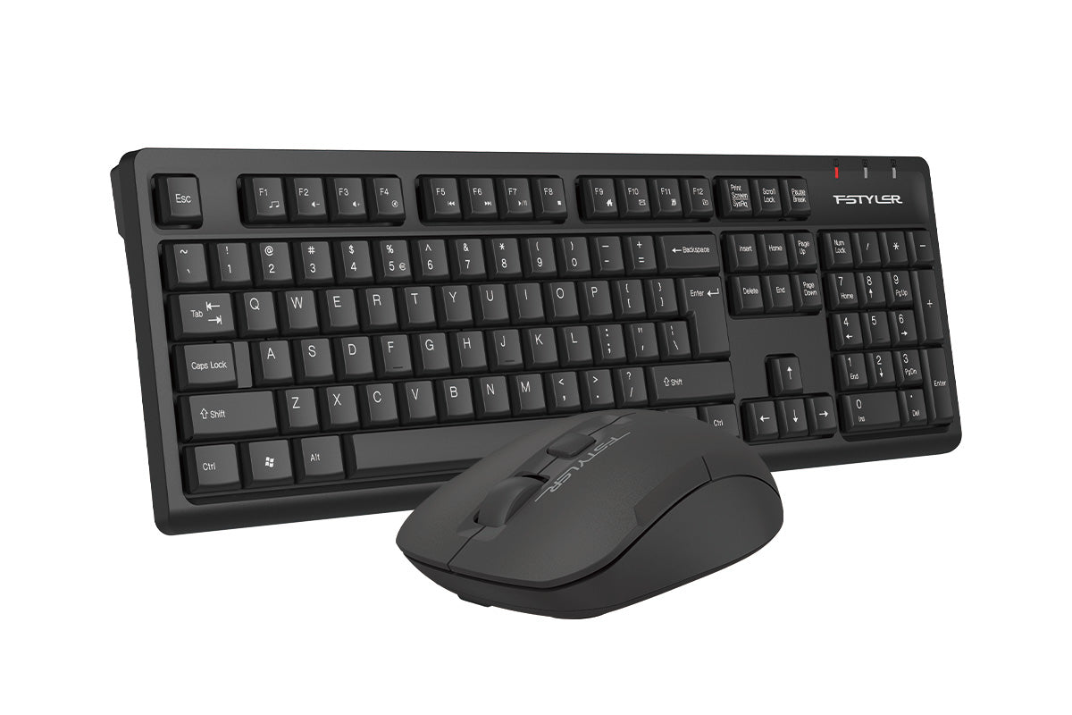 A4tech FG1200S Fstyler 2.4G Multimedia Wireless Desktop Set (FGK12+FG16S Silent Click) USB, US Layout-Techshek.pk