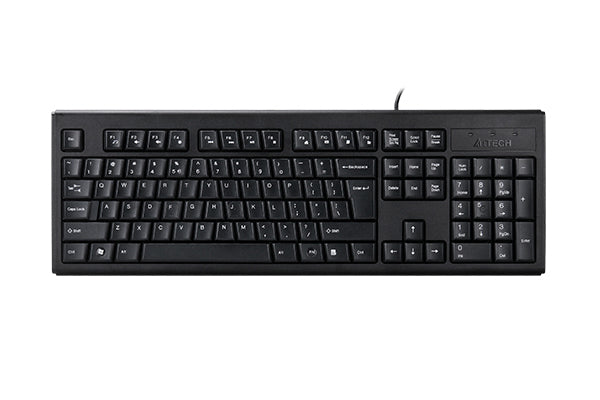 A4tech KRS-83 Comfortkey Wired Natural_A Shape Keyboard USB (Black) US Layout-Techshek.pk