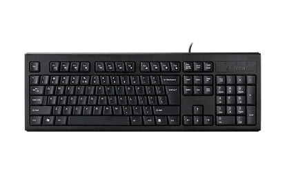 A4tech KRS-83 Comfortkey Wired Natural_A Shape Keyboard USB (Black) US Layout-Techshek.pk