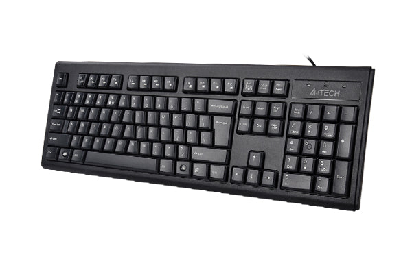 A4tech KRS-83 Comfortkey Wired Natural_A Shape Keyboard USB (Black) US Layout-Techshek.pk