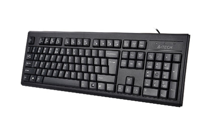 A4tech KRS-83 Comfortkey Wired Natural_A Shape Keyboard USB (Black) US Layout-Techshek.pk