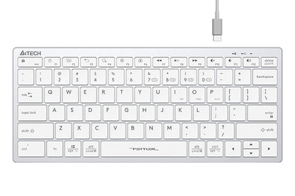 A4tech FBX51C Fstyler Bluetooth & 2.4G Scissor Switch Compact Keyboard Type C, US Layout-Techshek.pk
