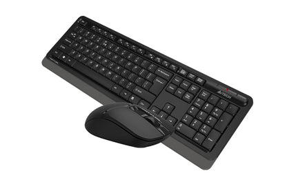 A4tech FG1012S Fstyler 2.4G Multimedia Wireless Desktop Set (FGK10+FG12S Silent Click) USB Black US Layout-Techshek.pk