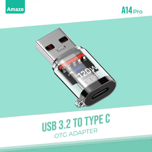 AMAZE A14 Pro USB 3.2 to Type-C OTG Adapter Price in Pakistan - TechShek.pk