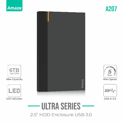 AMAZE A207 2.5" HDD Case USB 3.0 Price in Pakistan | TechShek.pk