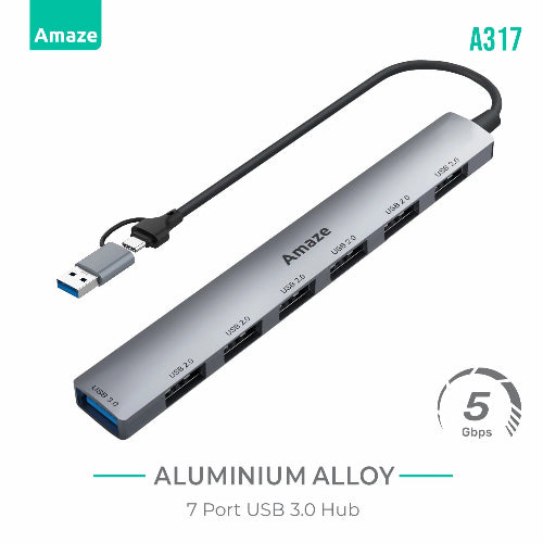 AMAZE A317 7-Port USB 3.0 Hub Price in Pakistan - TechShek.pk
