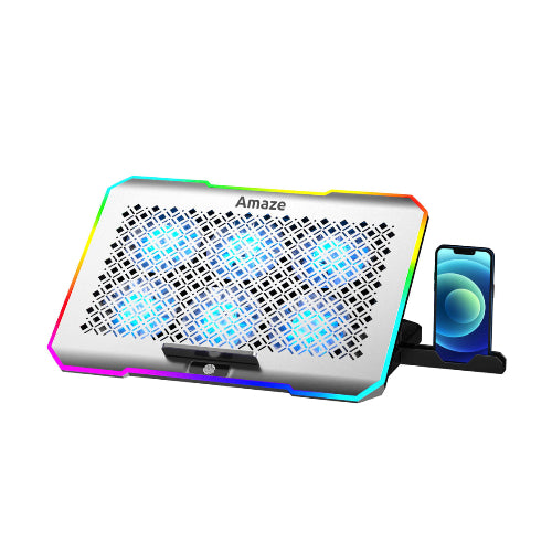 AMAZE A500 6 Fan RGB Laptop Cooling Stand Price in Pakistan - TechShek.pk