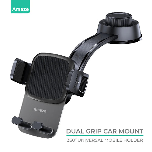 AMAZE A590 Dual Grip 360° Mobile Holder Price in Pakistan - TechShek.pk