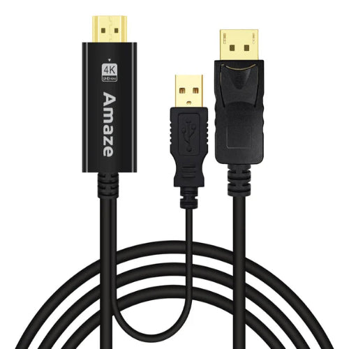 AMAZE A820 HDMI to DP 4K@60Hz Cable 2M Price in Pakistan - TechShek.pk