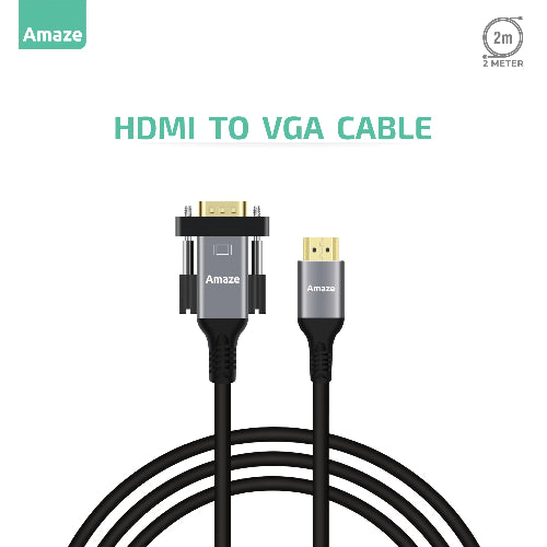 AMAZE A825 HDMI to VGA Cable 2M Price in Pakistan - TechShek.pk
