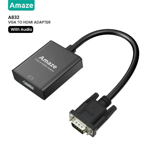 AMAZE A832 VGA to HDMI Adapter With Audio Price in Pakistan - TechShek.pk