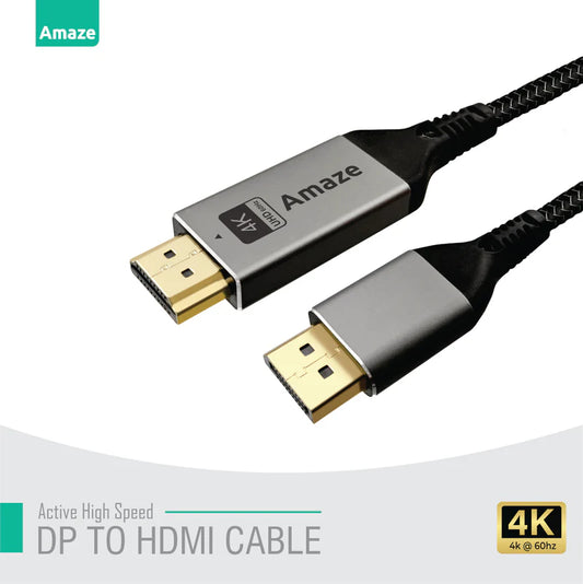 AMAZE A815 DP to HDMI 4K@60Hz Display Cable 2M