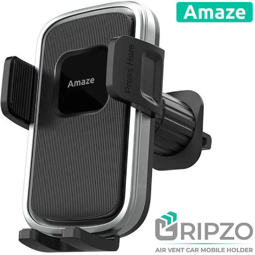 Amaze A588 GRIPZO Air Vent Car Mobile Holder Black Price in Pakistan - TechShek.pk