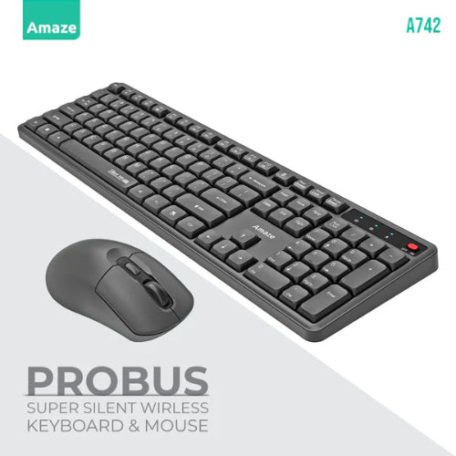Amaze A742 Wireless Keyboard Mouse Combo Price In Pakistan - Techshek.pk