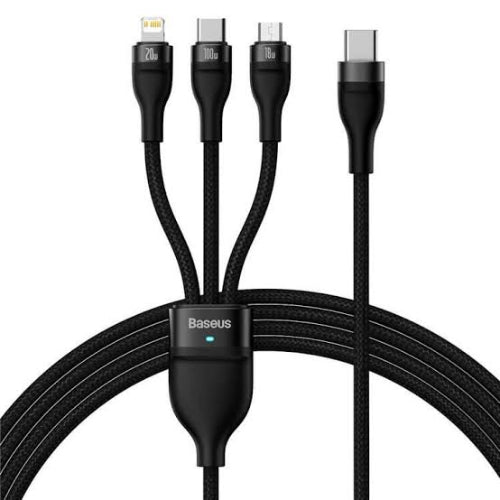 Baseus Flash Series 3-in-1 Cable 100W Price In Pakistan - Techshek.pk