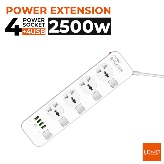 LDNIO SC4408 2500W Power Extension Price in Pakistan - TechShek.pk