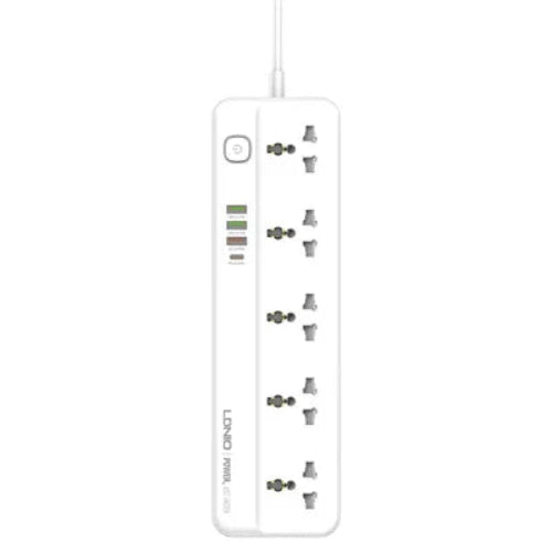 LDNIO SC5415 2500W Power Strip 5 AC Outlets & USB PD Price in Pakistan - Techshek.pk