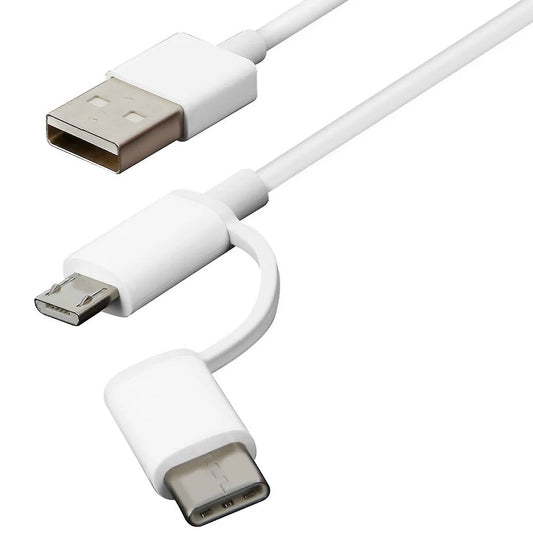 Mi 2-in-1 USB Cable, Micro USB to Type-C (100cm)
